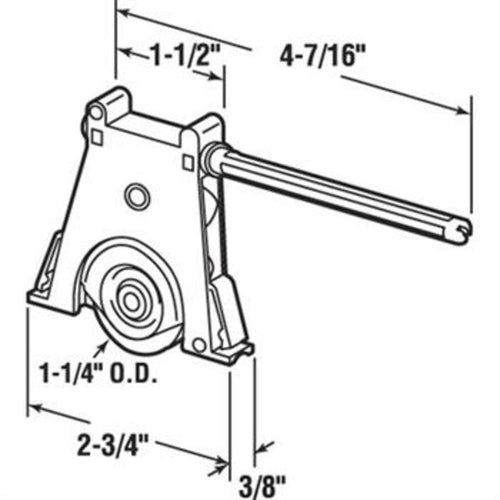Sliding Patio Screen Door 1 - 1/4" Nylon Roller Assembly for Andersen Doors - Reflect Window & Door
