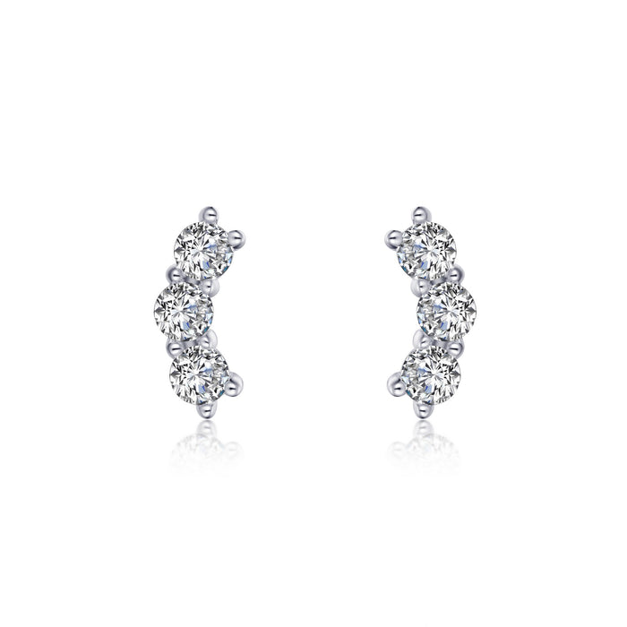 3-Stone Stud Earrings