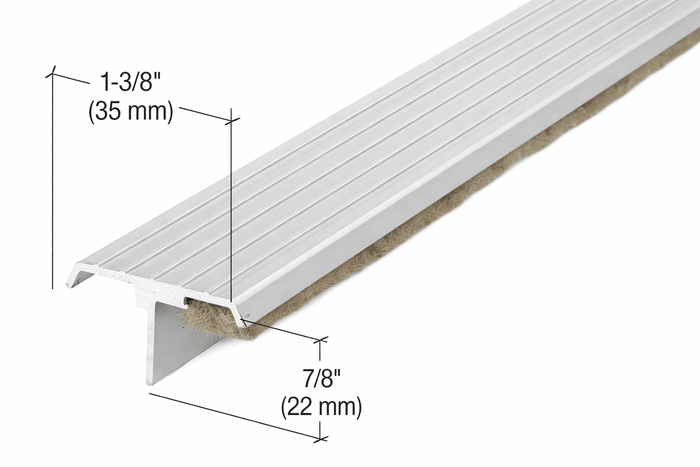 84” Aluminum Overlapping Door Astragal – Commercial Door Security Strip - Reflect Window & Door