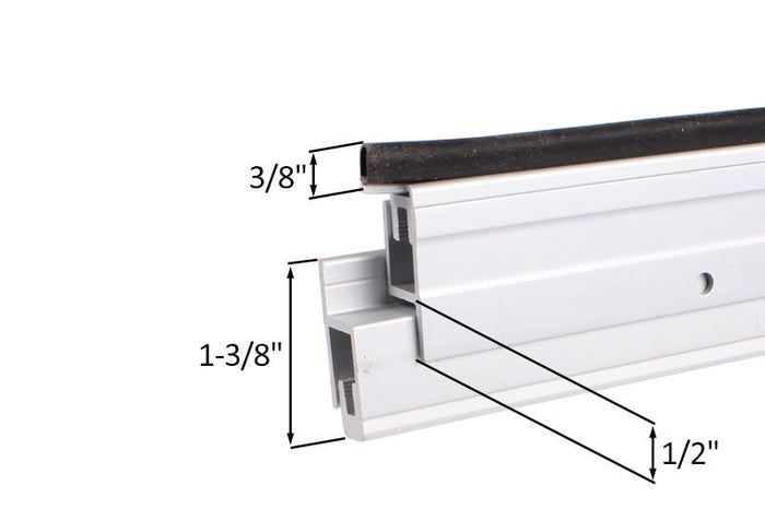 Brushed Nickel 2 - Piece Aluminum Security Astragal Set - Reflect Window & Door