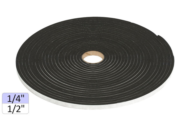 Adhesive, Closed Cell 1/4" Neoprene Foam Tape - 1/2" Width - Reflect Window & Door