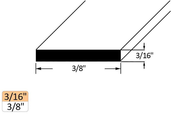 Adhesive, Closed Cell 3/16" Neoprene Foam Tape - 3/8" Width - Reflect Window & Door