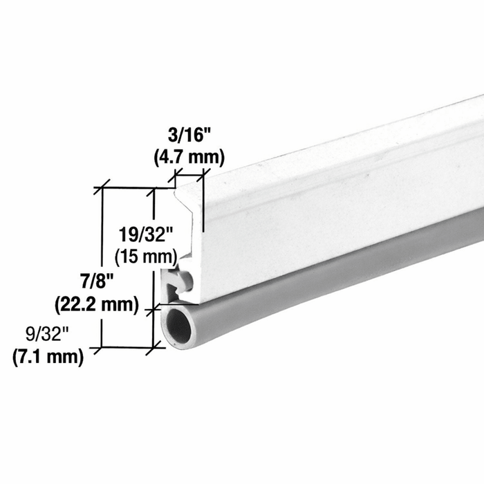 Aluminum 36" x 84" Vinyl Bulb Seal Door Jamb Weatherstrip Set - Reflect Window & Door