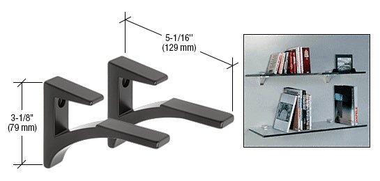 Aluminum Shelf Bracket for 5/8" to 3/4" Glass - Reflect Window & Door