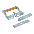 Sliding Glass Patio Door Aluminum/Wood Hook Style Surface Mount Handle 3" Screw Holes - Reflect Window & Door