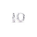 Polished silver huggie hoop earrings with a twisted braid design on a white background. Nickel-free, waterproof & tarnish-resistant stainless steel earrings for sensitive skin, minimalist luxury jewelry by Mia Bijoux Canada.

Boucles d'oreilles anneaux argentées polies au design torsadé sur fond blanc. Boucles d'oreilles en acier inoxydable sans nickel, résistantes à l'eau et anti-ternissement pour peaux sensibles, bijouterie de luxe minimaliste par Mia Bijoux Canada.