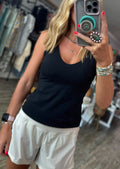 Black Full Length Active Wear Tank