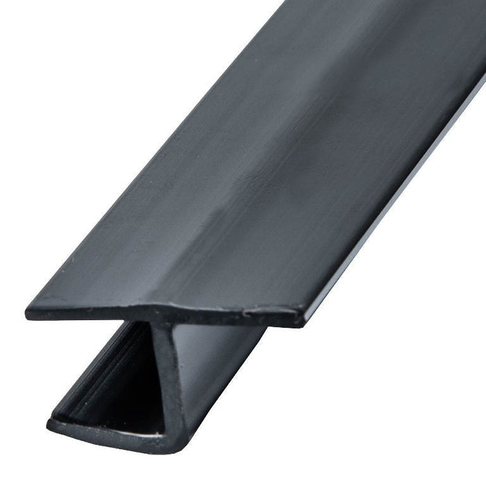 Swinging Shower Door Black Polycarbonate "h" Jamb 180 Degree Seal - 3/8" Width - Reflect Window & Door