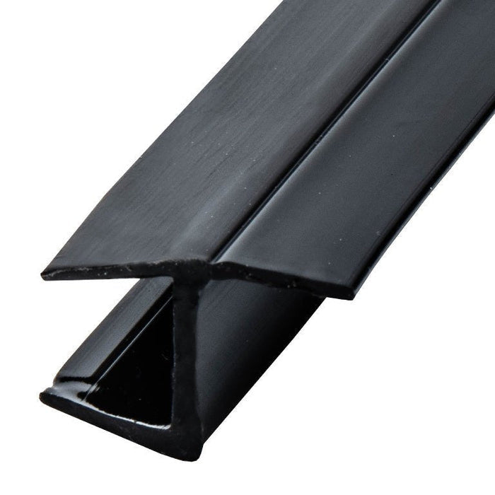 Swinging Shower Door "Y" Jamb Seal with Soft Leg for 3/8" Glass - Black - Reflect Window & Door
