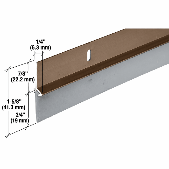 Brown Aluminum Door Sweep – Commercial Door Bottom Weather Seal - Reflect Window & Door