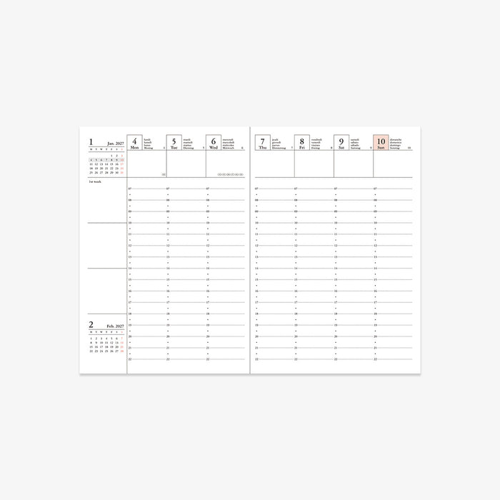 CALENDAR SEP 2026 - DEC 2027 A6 // PINK GRADIENT