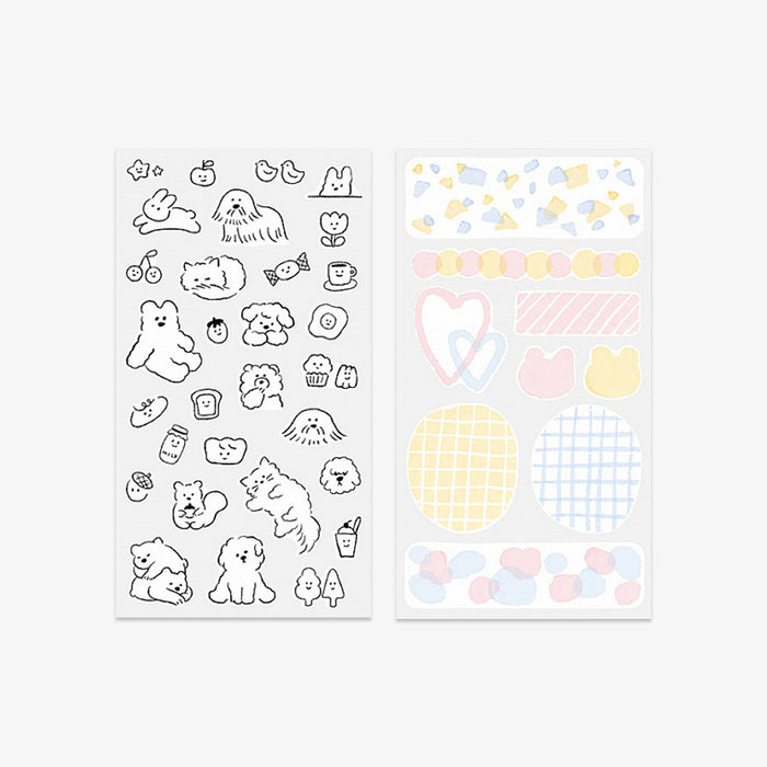 CALENDAR STICKERS TWO SHEETS // CUTE MOTIFS