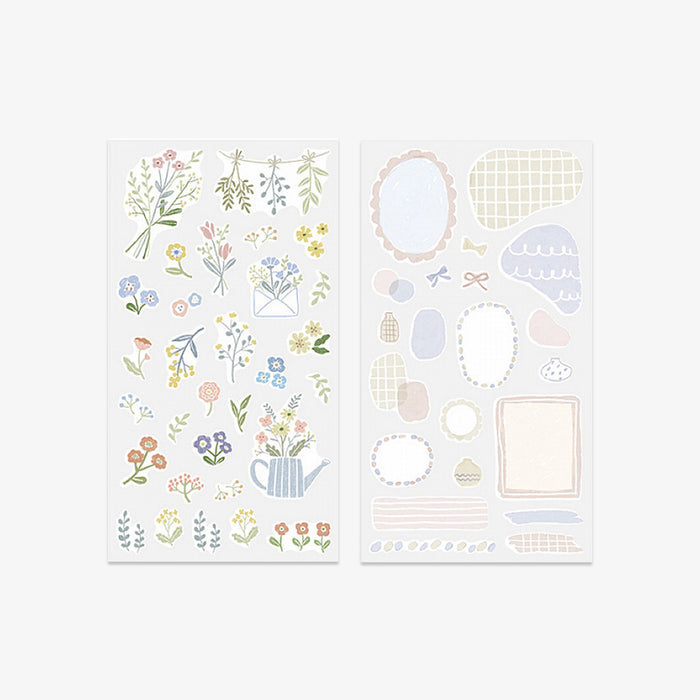 CALENDAR STICKERS TWO SHEETS // FLOWERS