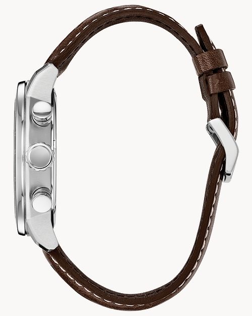 Citizen Brycen Leather Strap Watch CA0649-06X