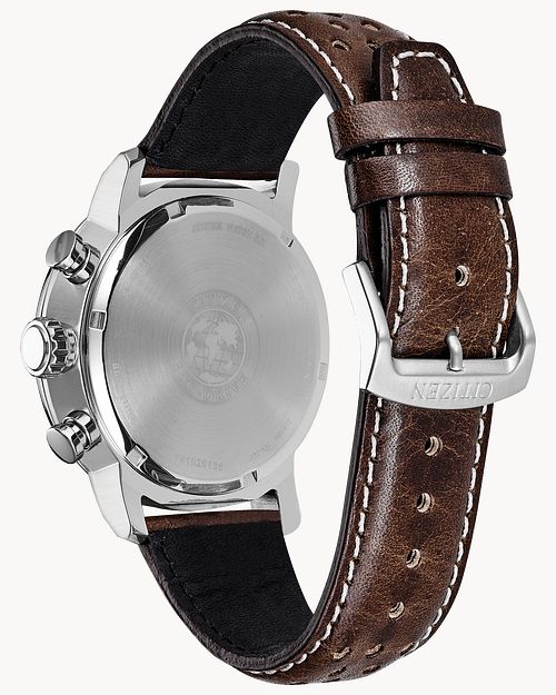 Citizen Brycen Leather Strap Watch CA0649-06X