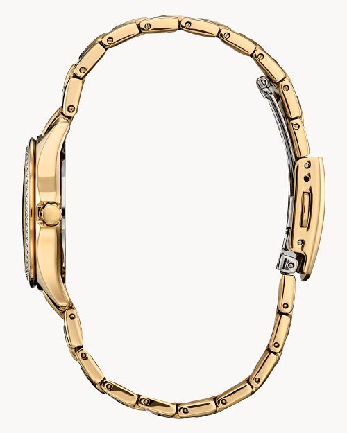 Citizen Crystal Champagne Stainless Steel Bracelet Watch FE1147-79P