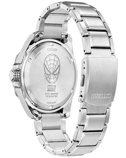 Citizen Spider-Man Blue Dial Dtainless Steel Bracelet Watch BM7610-52W