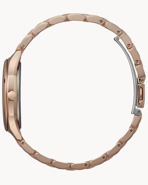 Citizen Weekender Pink Daial Stainless Steel Watch EM0758-58X