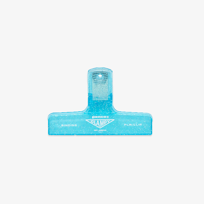 Blue plastic clip