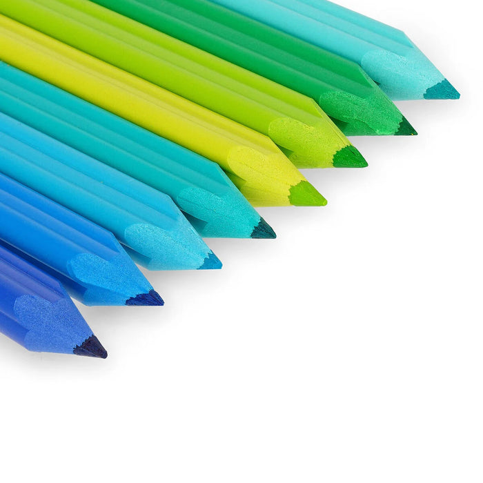 Set of colorful pencils on a white background