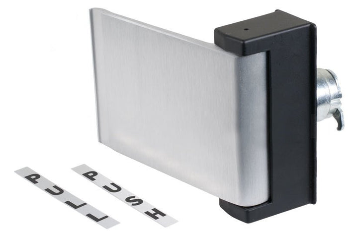 Commercial Left Hand Aluminum Push - Pull Paddle Handle for Storefront Doors - Reflect Window & Door