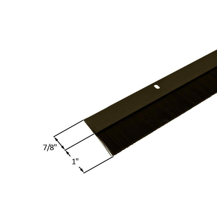 Bronze Commercial Door Sweep with Plastic Bristles – Aluminum Bottom Seal for Entry Doors - Reflect Window & Door
