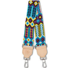 CONSUELA Blueberry, Wide Woven Shoulder Strap