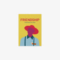 Conversation cards titled 'Friendship Conversation Cards' with a colorful illustration on a yellow background