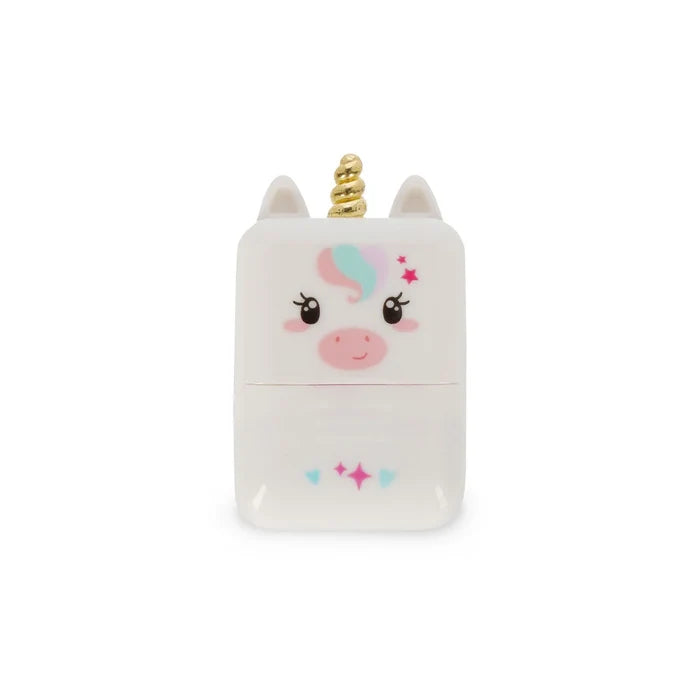 Unicorn-shaped roller stamp on a white background
