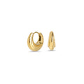 Polished gold chunky hoop earrings with a smooth domed design on a white background. Nickel-free, waterproof & tarnish-resistant stainless steel earrings for sensitive skin, minimalist luxury jewelry by Mia Bijoux Canada.

Boucles d'oreilles anneaux dorées larges au design dôme lisse sur fond blanc. Boucles d'oreilles en acier inoxydable sans nickel, résistantes à l'eau et anti-ternissement pour peaux sensibles, bijouterie de luxe minimaliste par Mia Bijoux Canada.