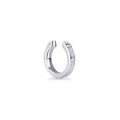 Silver sparkling ear cuff in surgical stainless steel, top-rated and best for sensitive ears, allergy-free and hypoallergenic, waterproof, non tarnish, safe and designed to prevent skin irritation.