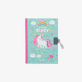 Diary in unicorn design with locker, and with the text 'My secret diary'.