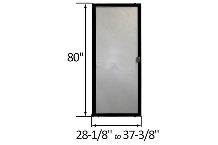 Do - It - Yourself Black Sliding Screen Door Kit - 28 - 1/8" to 37 - 3/4" x 80" - Reflect Window & Door