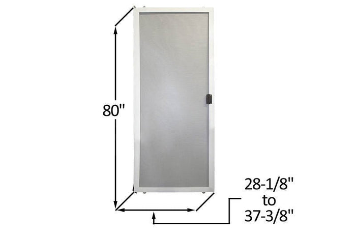 Do - It - Yourself White Sliding Screen Door Kit - 28 - 1/8" to 37 - 3/4" x 80" - Reflect Window & Door