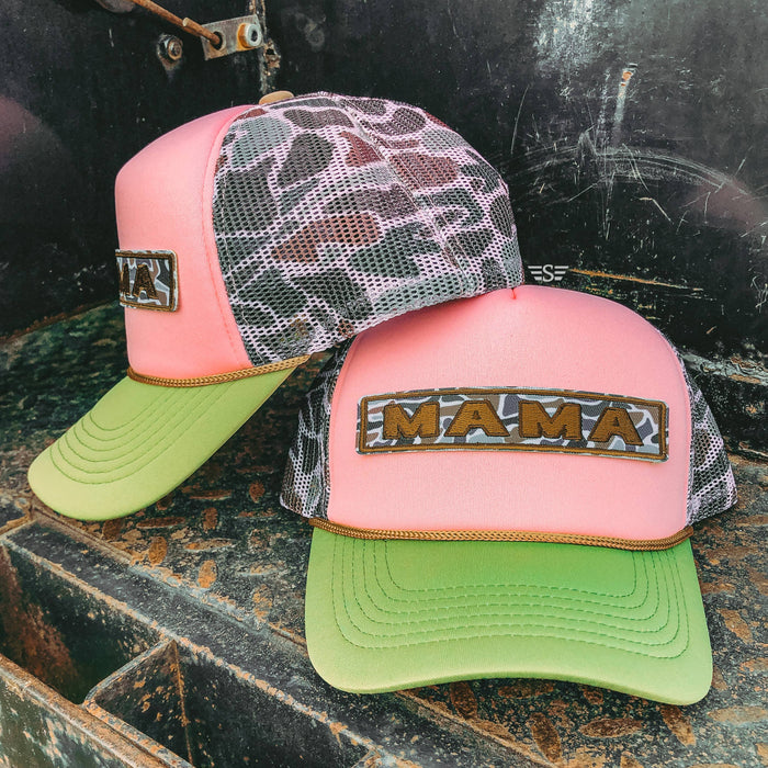 Duck Camo Mama Printed Mesh Trucker Cap
