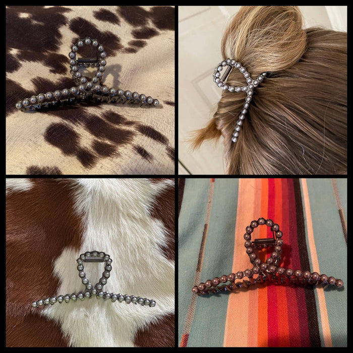 FAUX PEARL CLAW CLIPS