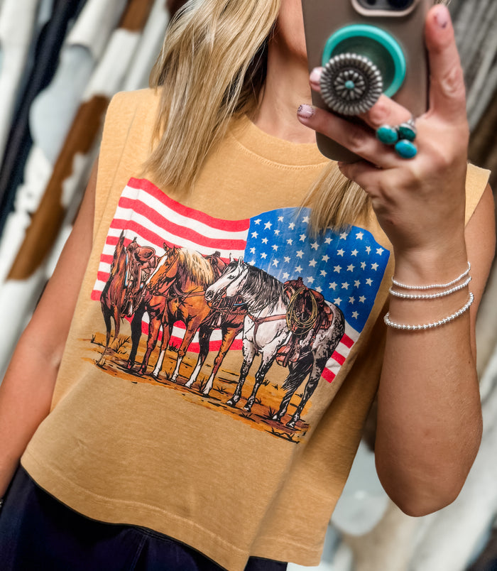 Freedom Horse Muscle Tank