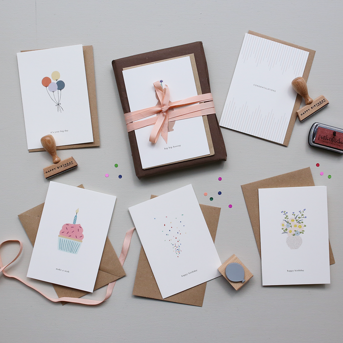 Greeting cards with celebration theme.