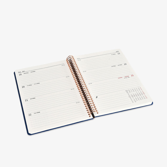 KOZO SPIRAL-BOUND CALENDAR 2027 A5 (DANISH) // OLIVE GREEN