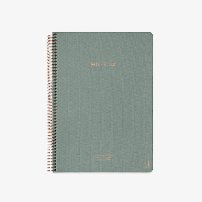 KOZO SPIRAL-BOUND NOTEBOOK A4 // ALOE VERA
