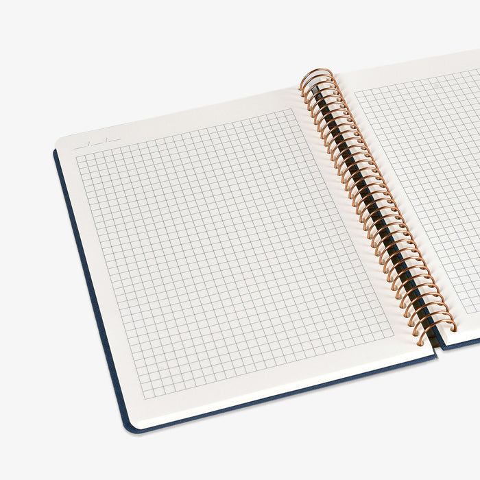 KOZO SPIRAL-BOUND NOTEBOOK A5 GRID // BLACK
