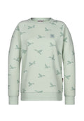 Krokettenhorst 20 - Light Green Melange Allover Birds