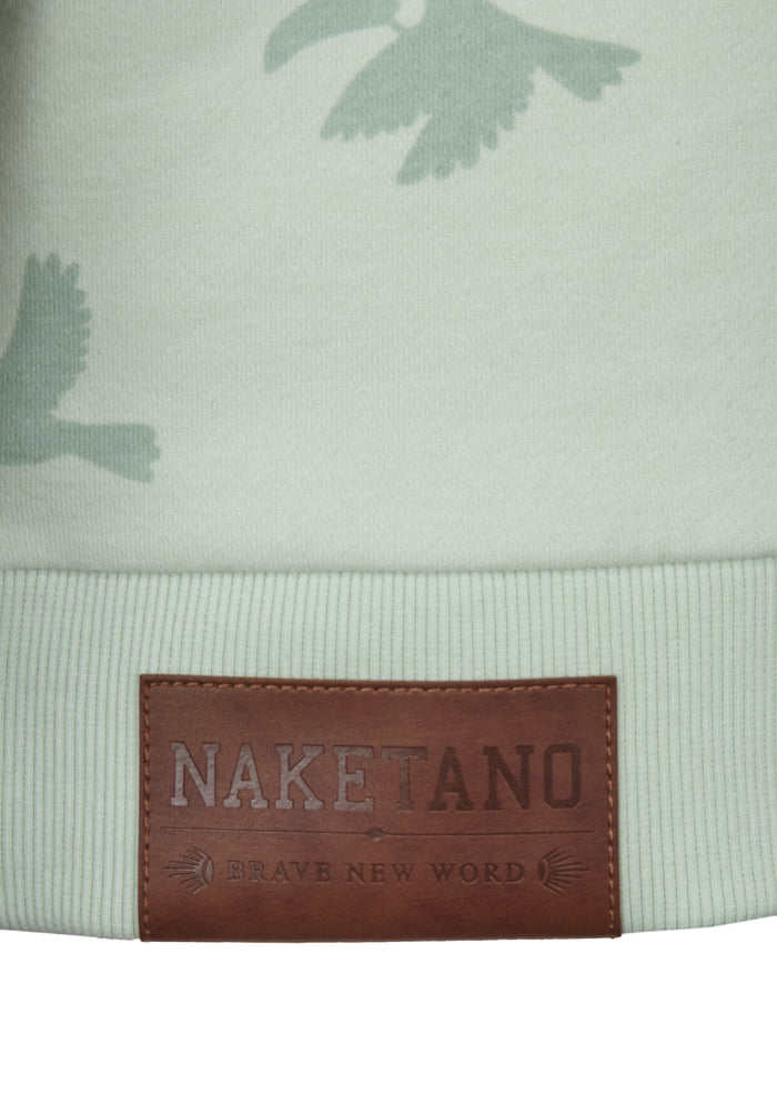 Krokettenhorst 20 - Light Green Melange Allover Birds
