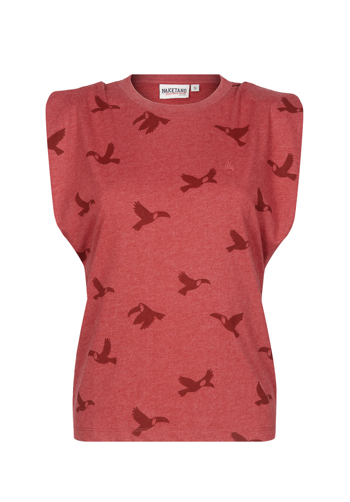 Liebesaus - Ruby Red Melange Allover Birds