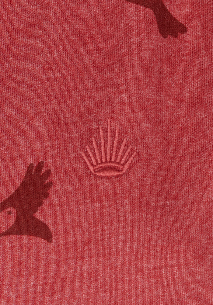 Liebesaus - Ruby Red Melange Allover Birds