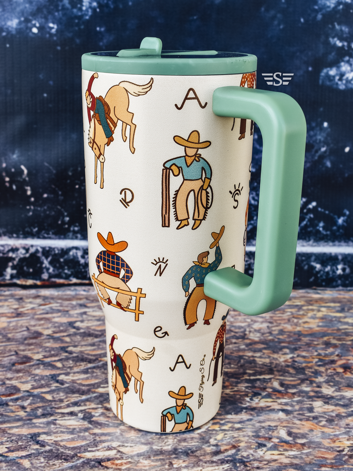 Life of a Cowboy Flip Lid Tumbler