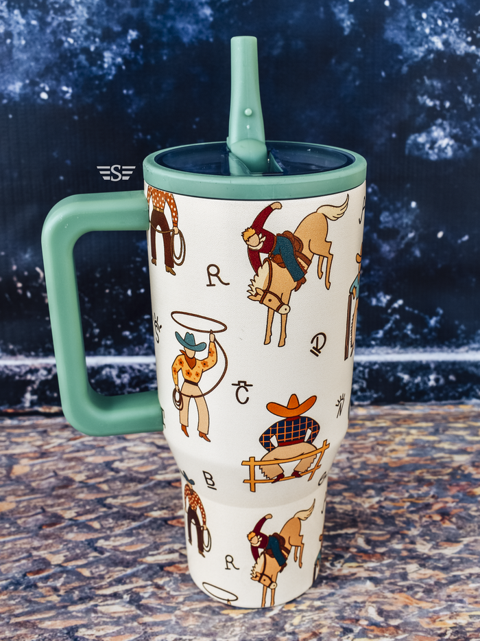 Life of a Cowboy Flip Lid Tumbler