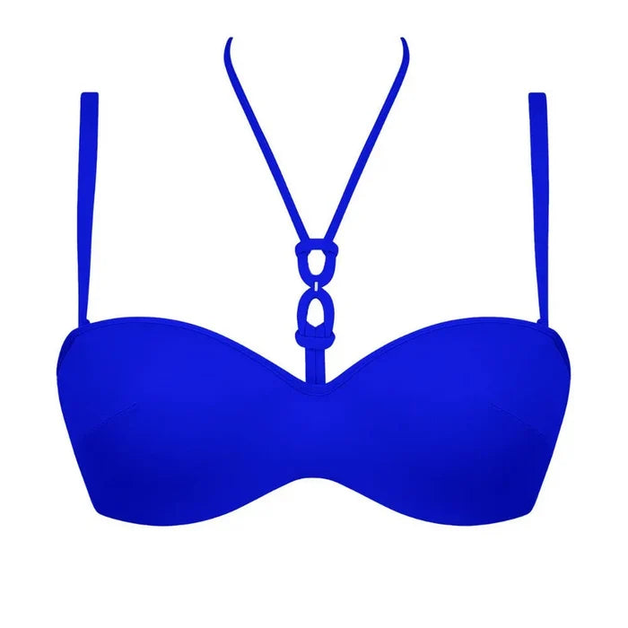 Lise Charmel Grace Infinie Blue Bandeau Bikini Top