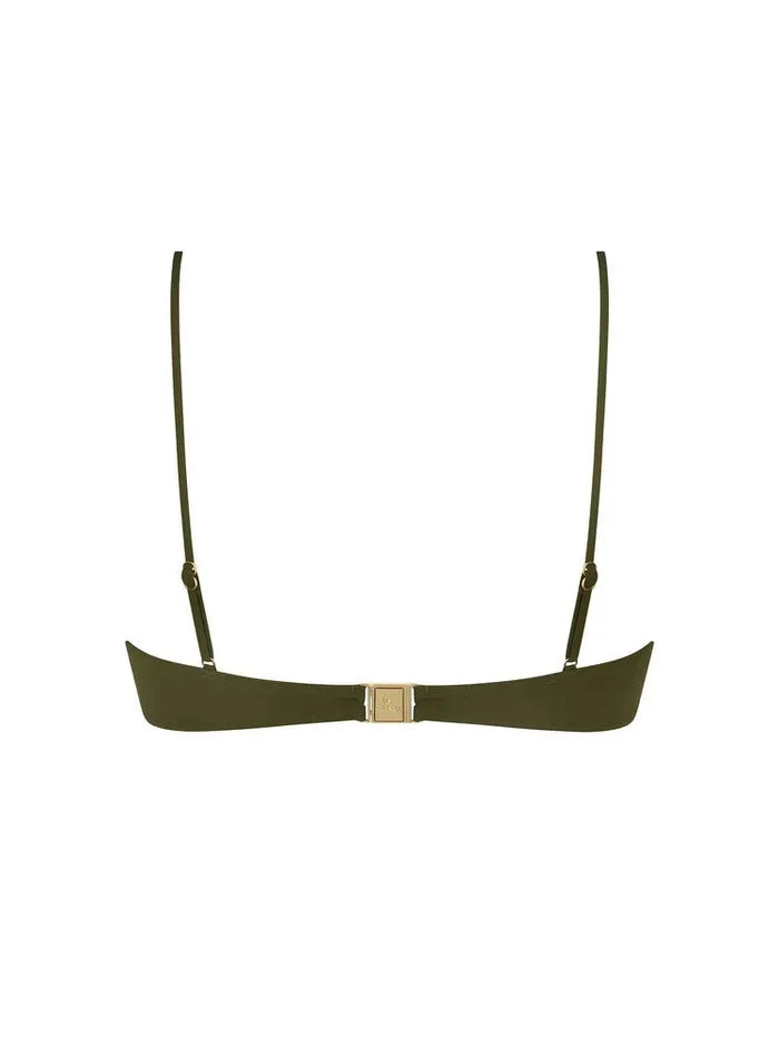 Lise Charmel Palmier Audace Kaki Padded Contour Bikini Top Back