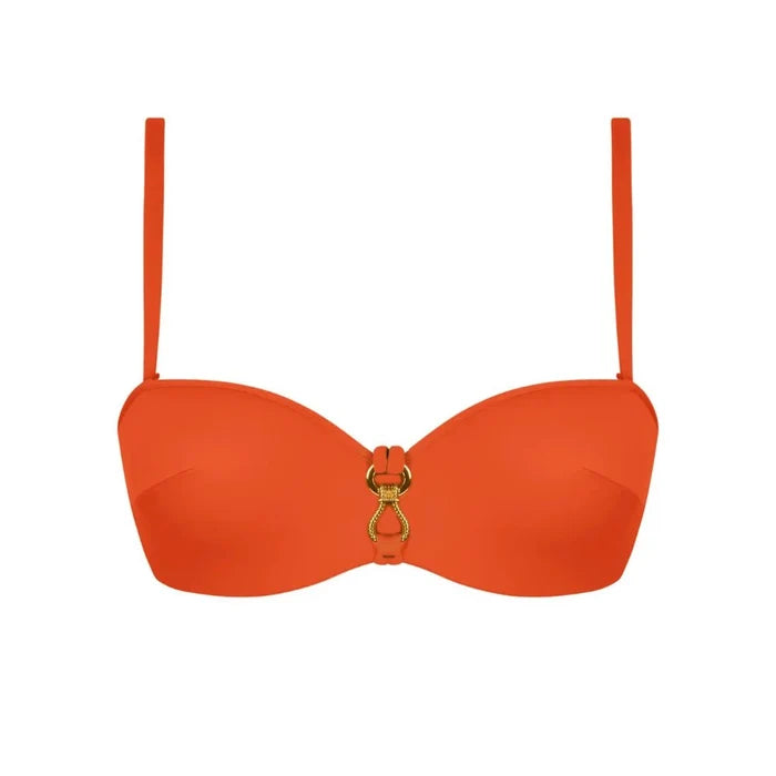 Lise Charmel Sillage Couture Orange Bandeau Bikini Top